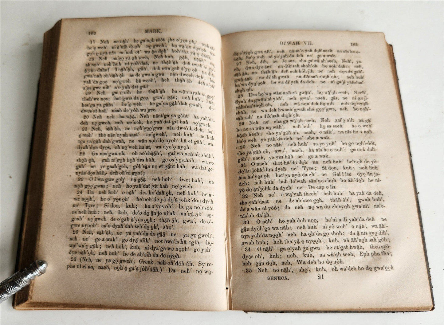 1878 NATIVE AMERICAN BIBLE Four Gospels in the Seneca Language ANTIQUE rare