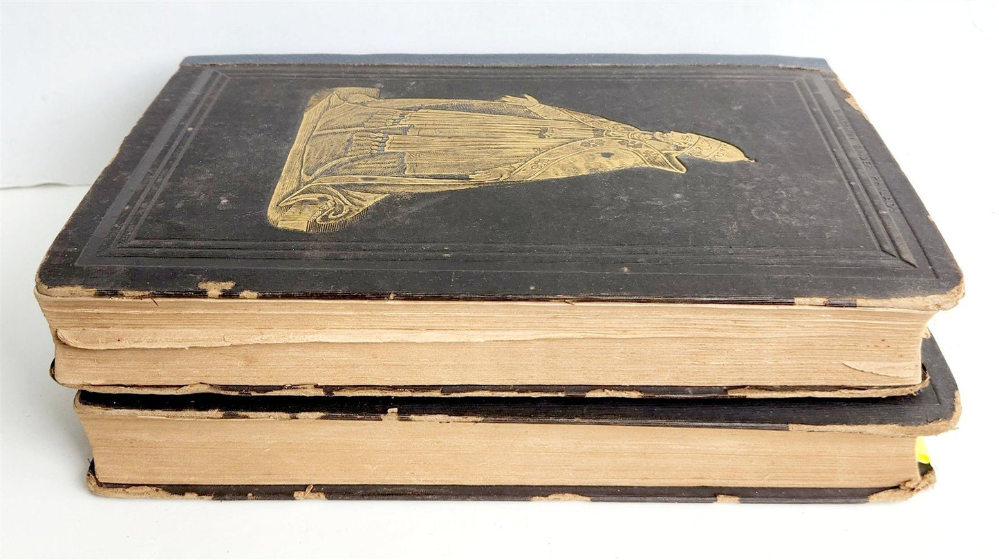 1847 PUBLIC & PRIVATE HISTORY of POPES of ROME illustrated ANTIQUE in English