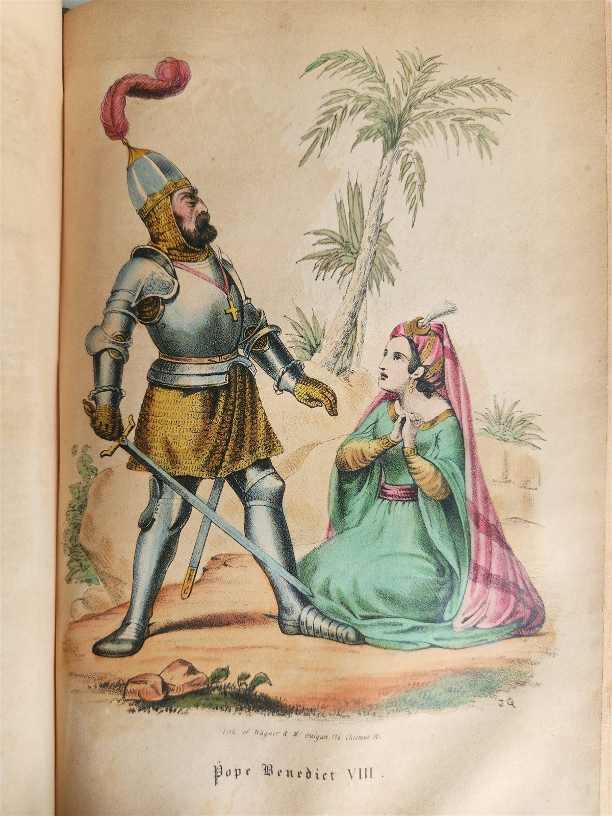 1847 PUBLIC & PRIVATE HISTORY of POPES of ROME illustrated ANTIQUE in English