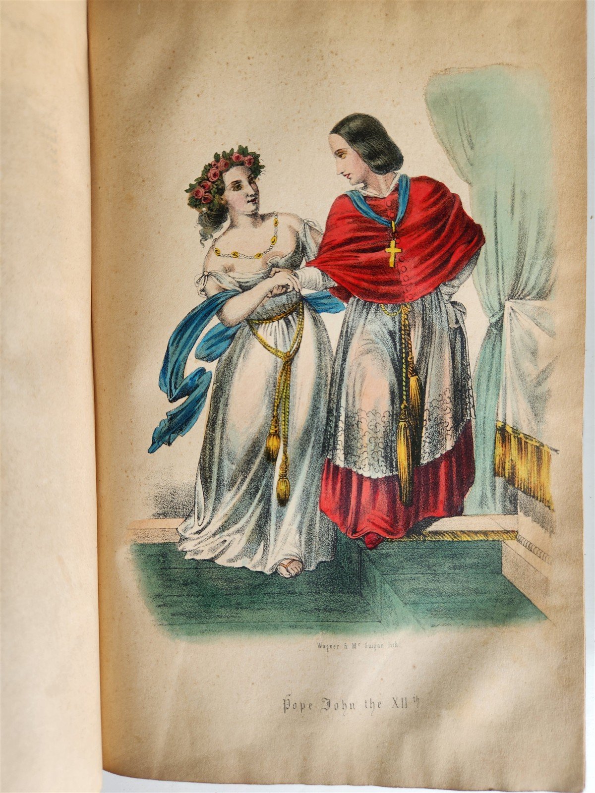 1847 PUBLIC & PRIVATE HISTORY of POPES of ROME illustrated ANTIQUE in English