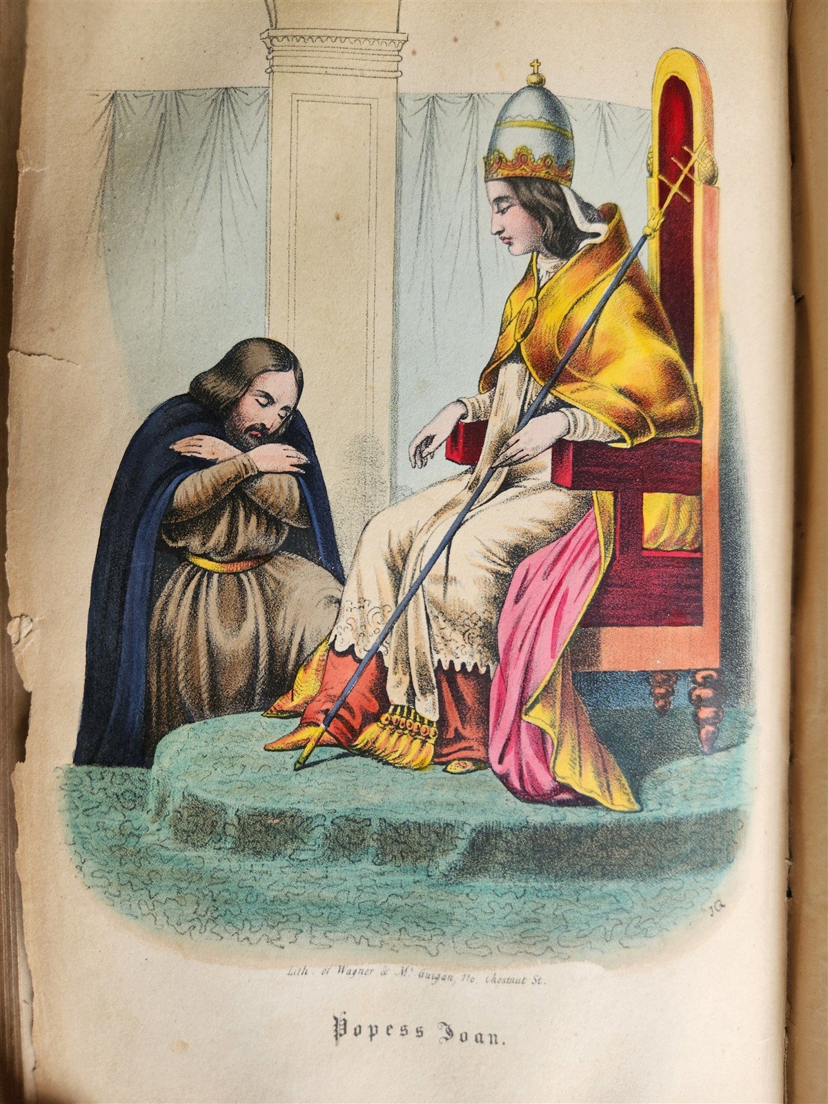 1847 PUBLIC & PRIVATE HISTORY of POPES of ROME illustrated ANTIQUE in English