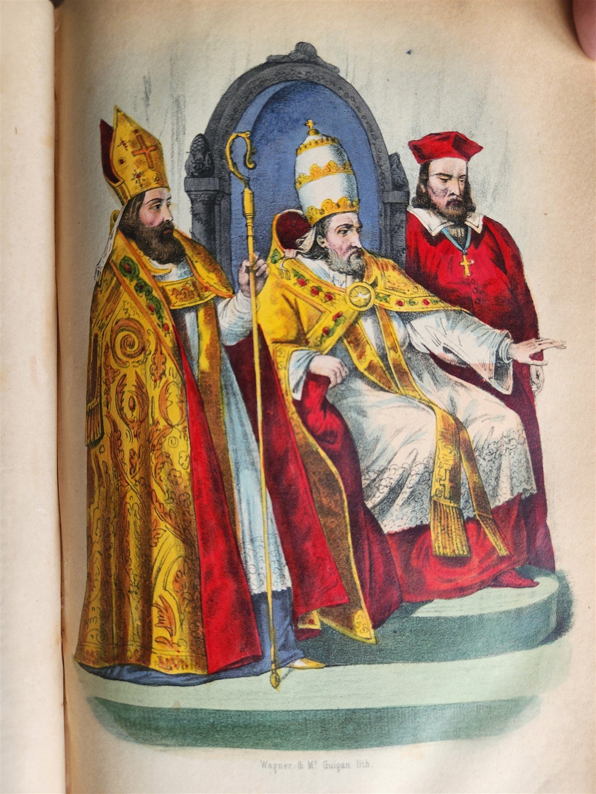 1847 PUBLIC & PRIVATE HISTORY of POPES of ROME illustrated ANTIQUE in English