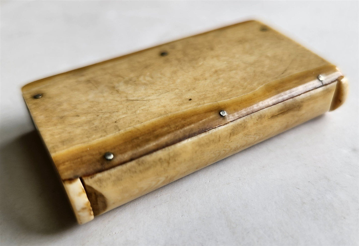 MINIATURE BOOK SHAPE MATCH CASE ANTIQUE
