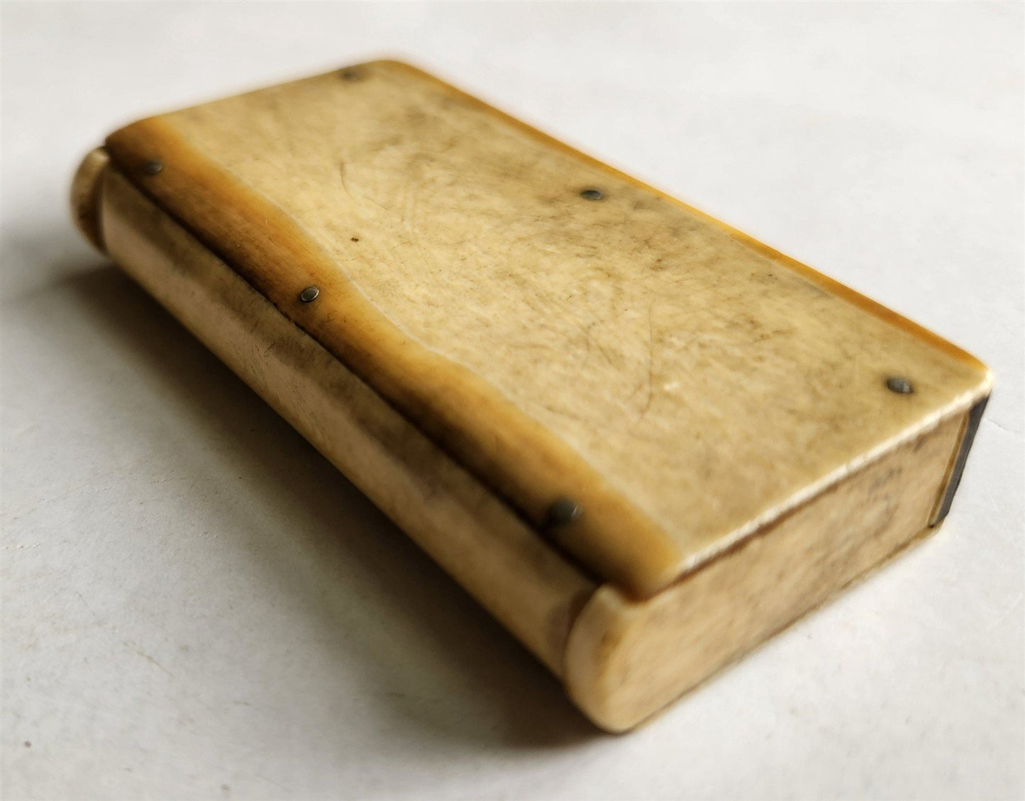 MINIATURE BOOK SHAPE MATCH CASE ANTIQUE