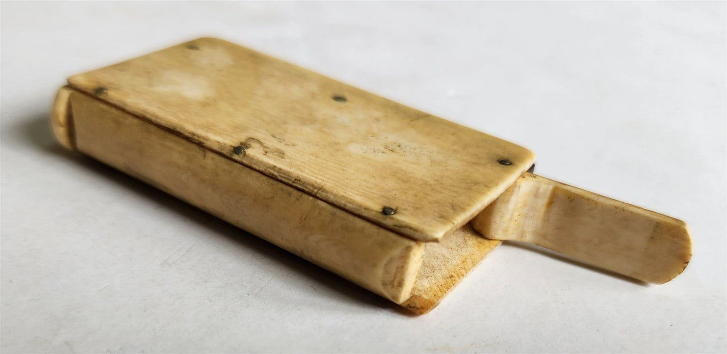MINIATURE BOOK SHAPE MATCH CASE ANTIQUE