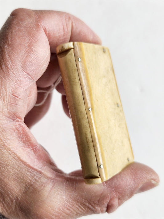 MINIATURE BOOK SHAPE MATCH CASE ANTIQUE