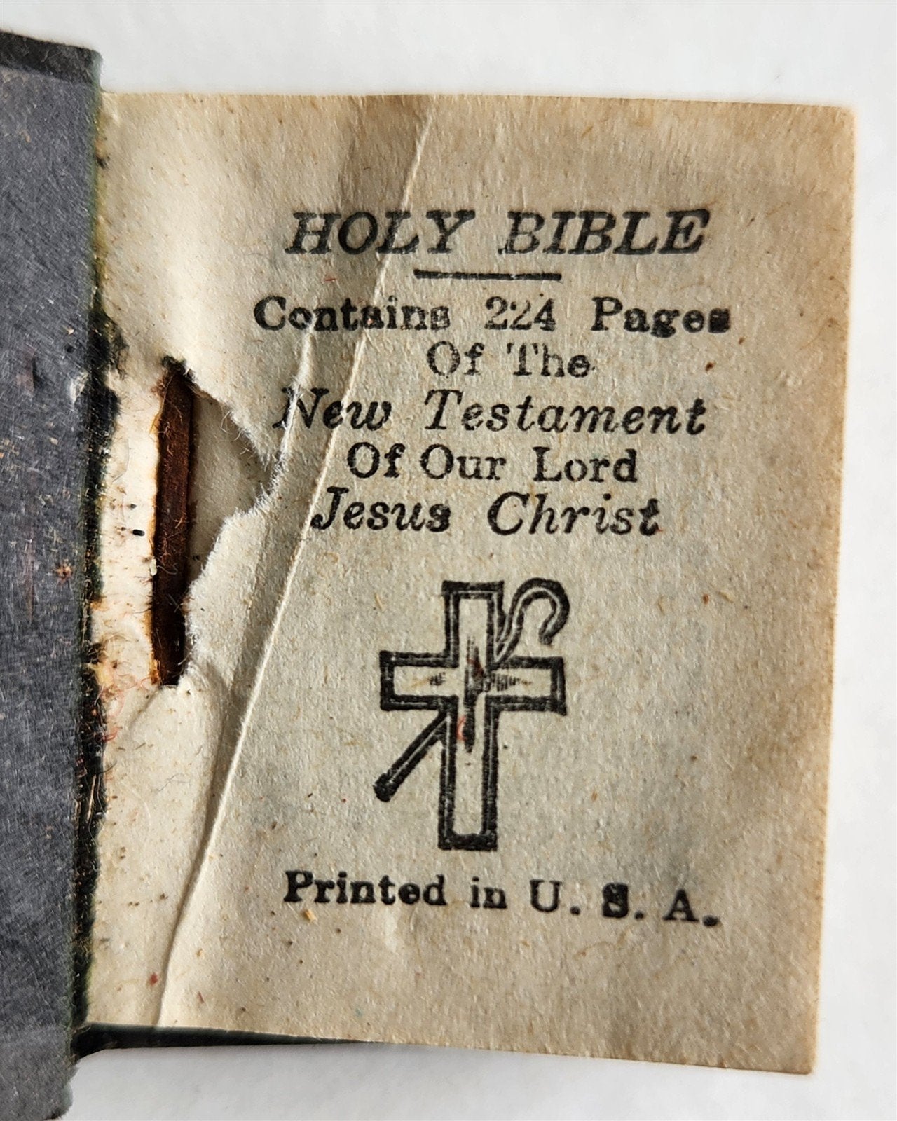 1920s MINIATURE BIBLE in ENGLISH New Testament ANTIQUE