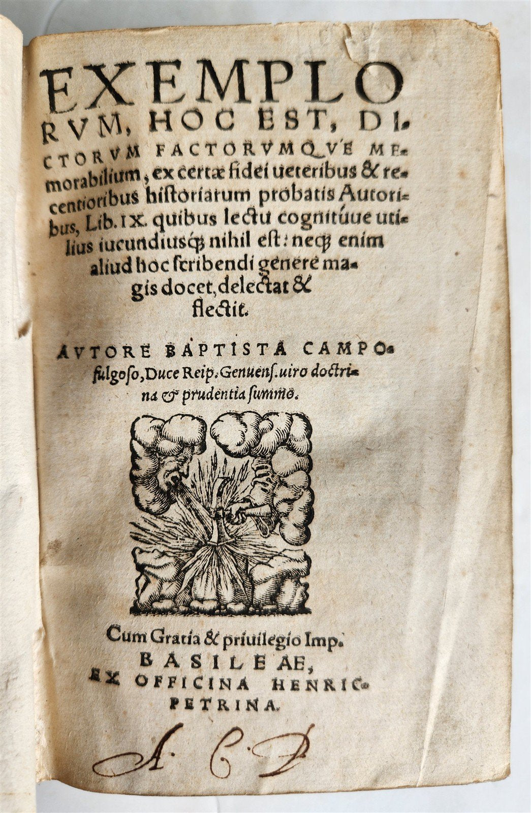 1567 Renaissance collection of historical anecdotes by Battista Fregoso ANTIQUE