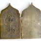 19th century RUSSIAN ORTHODOX BRONZE ENAMEL FOLDING TRAVELER ICON antique