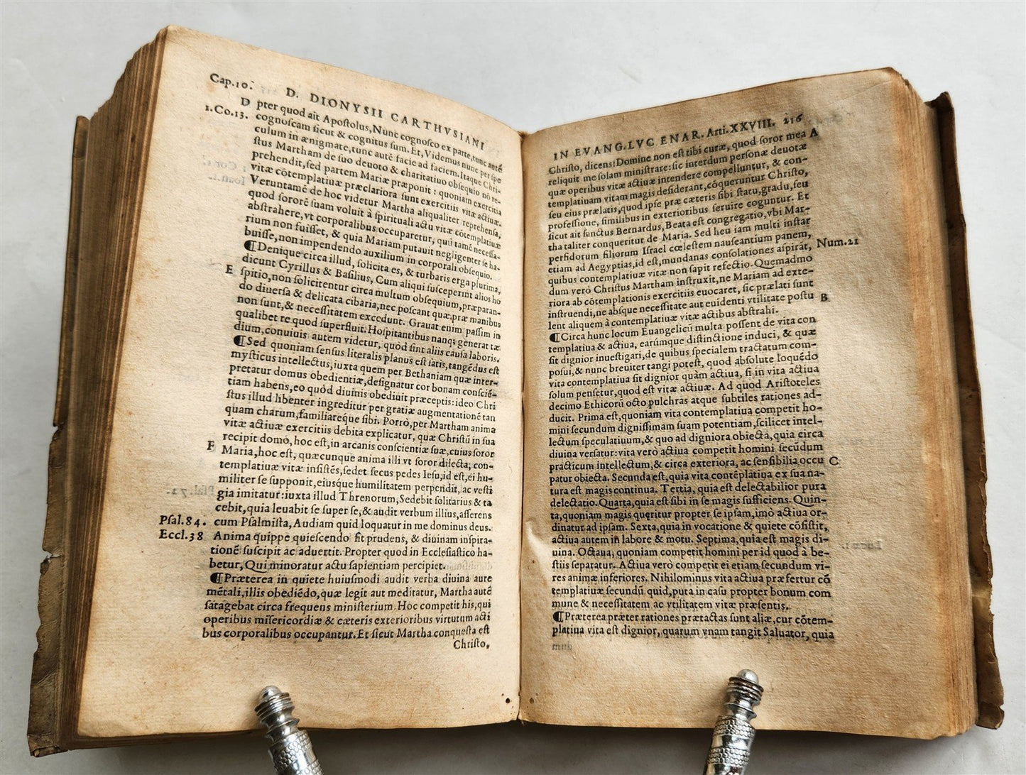 1545 BIBLE COMMENTARIES by Dionysius the Carthusian ANTIQUE vellum 16th CENTURY