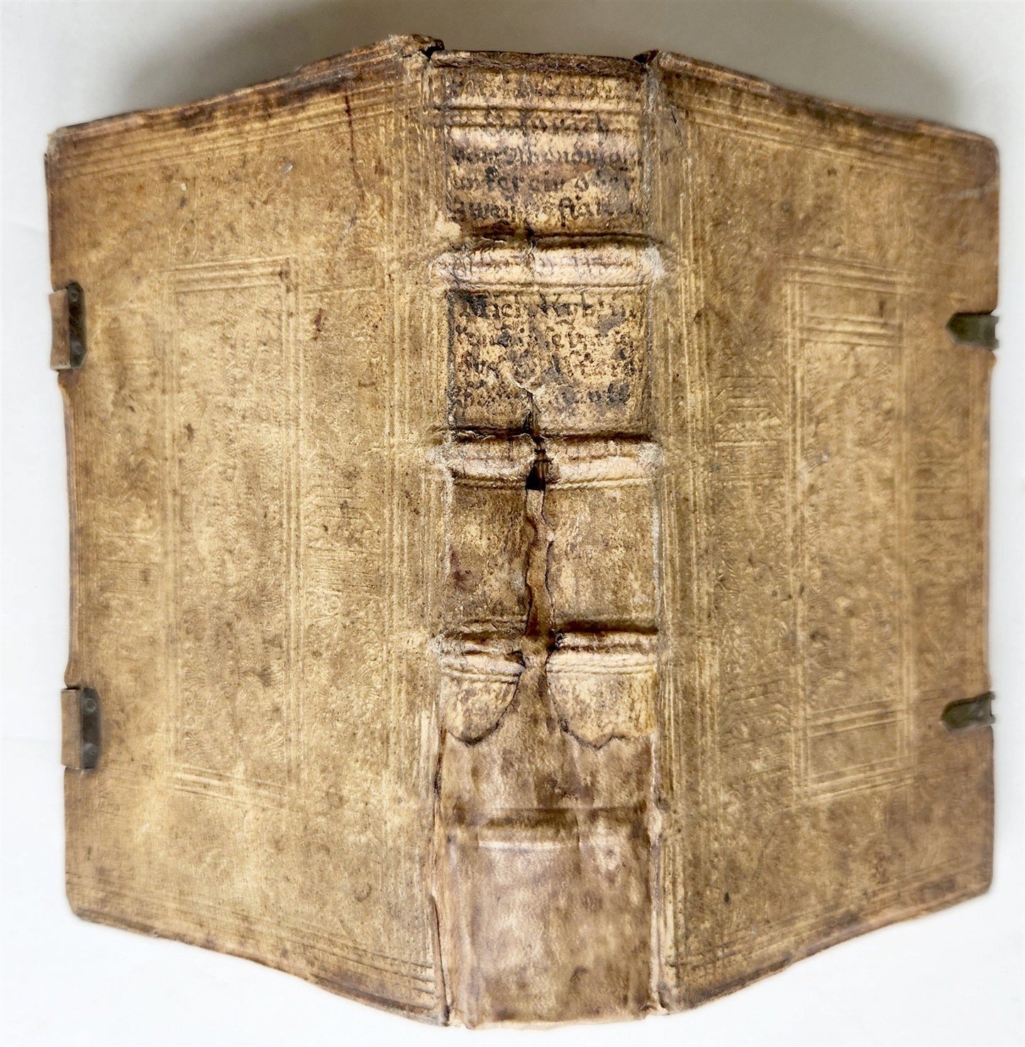 1593 THEOLOGY by Petrus Michaelis ANTIQUE PIGSKIN BINDING 16th CENTURY