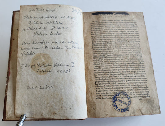 1545 BIBLE in LATIN antique Stephani/Estienne 16th CENTURY BIBLIA