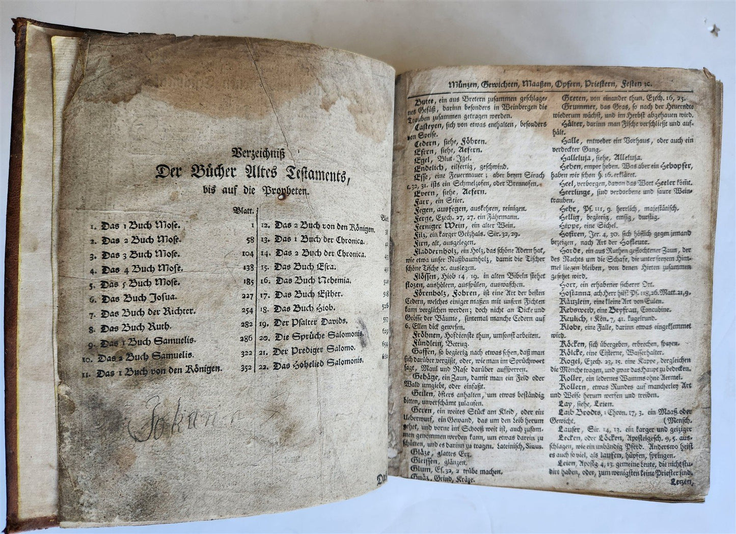 1744 BIBLE in GERMAN antique