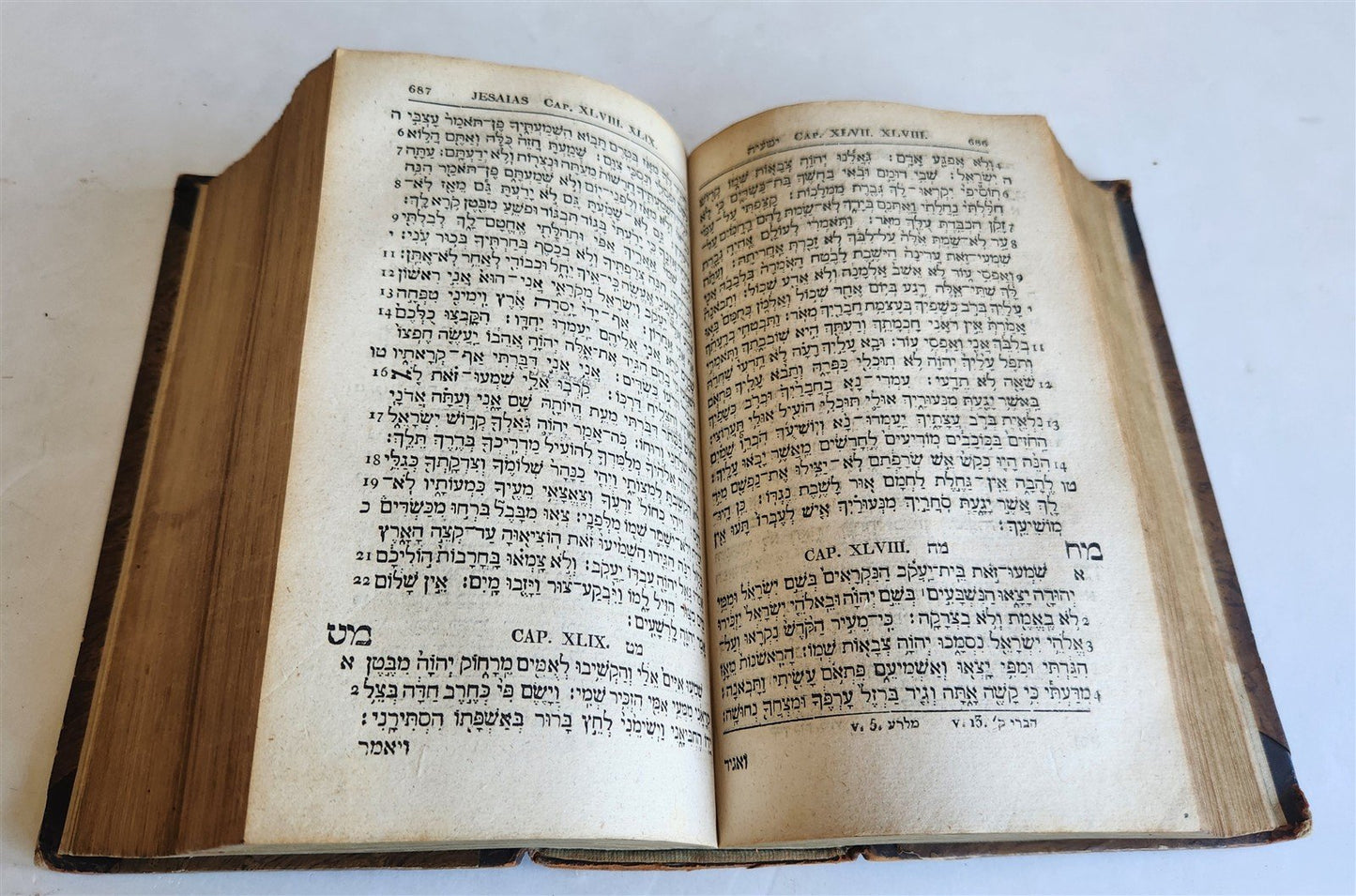 1822 BIBLE in HEBREW antique OLD TESTAMENT Biblia hebraica manualis
