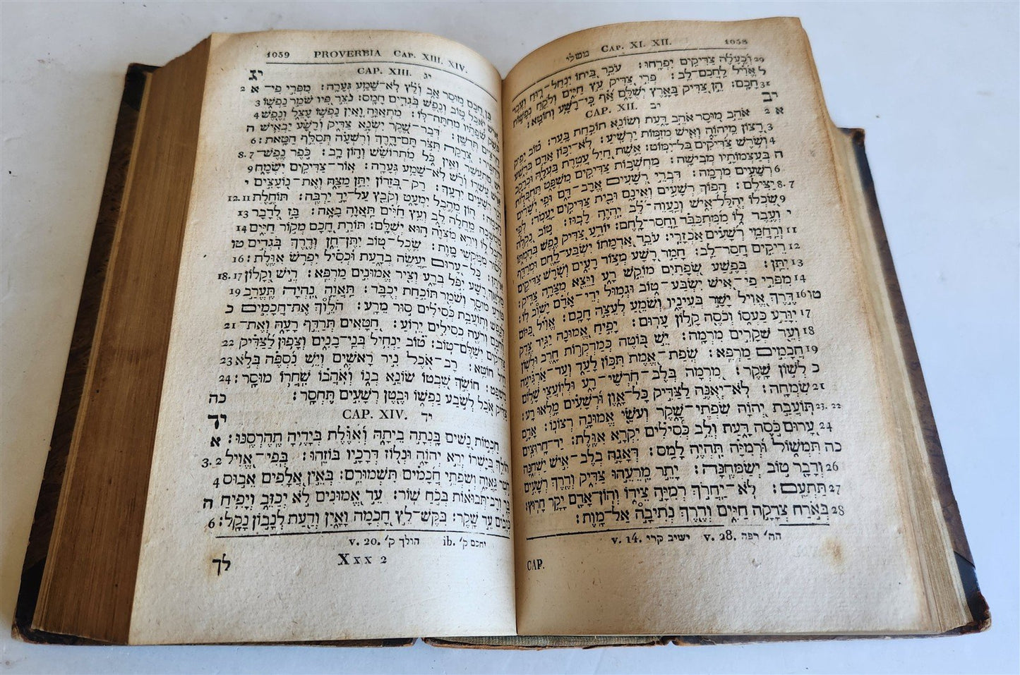 1822 BIBLE in HEBREW antique OLD TESTAMENT Biblia hebraica manualis