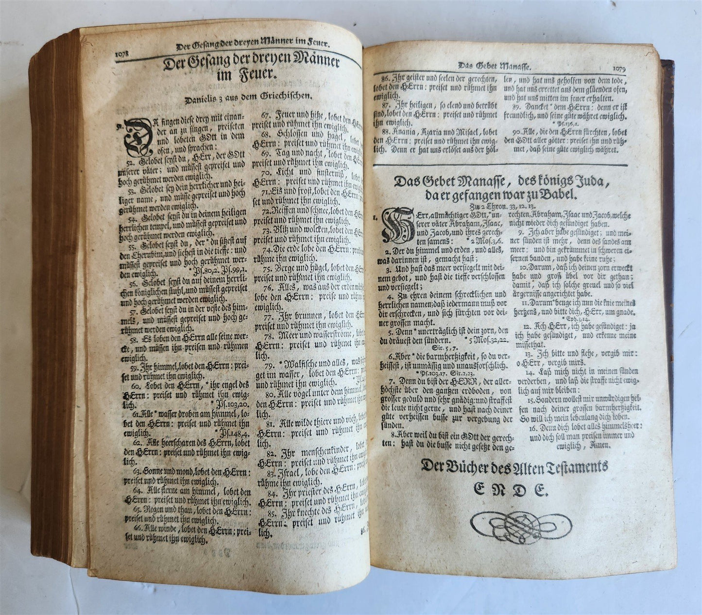 1767 BIBLE in GERMAN antique OLD & NEW TESTAMENT Canstein octavo M.LUTHER Bible
