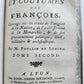 1768 Customs & manners of French people antique Moeurs et coutumes des Francois