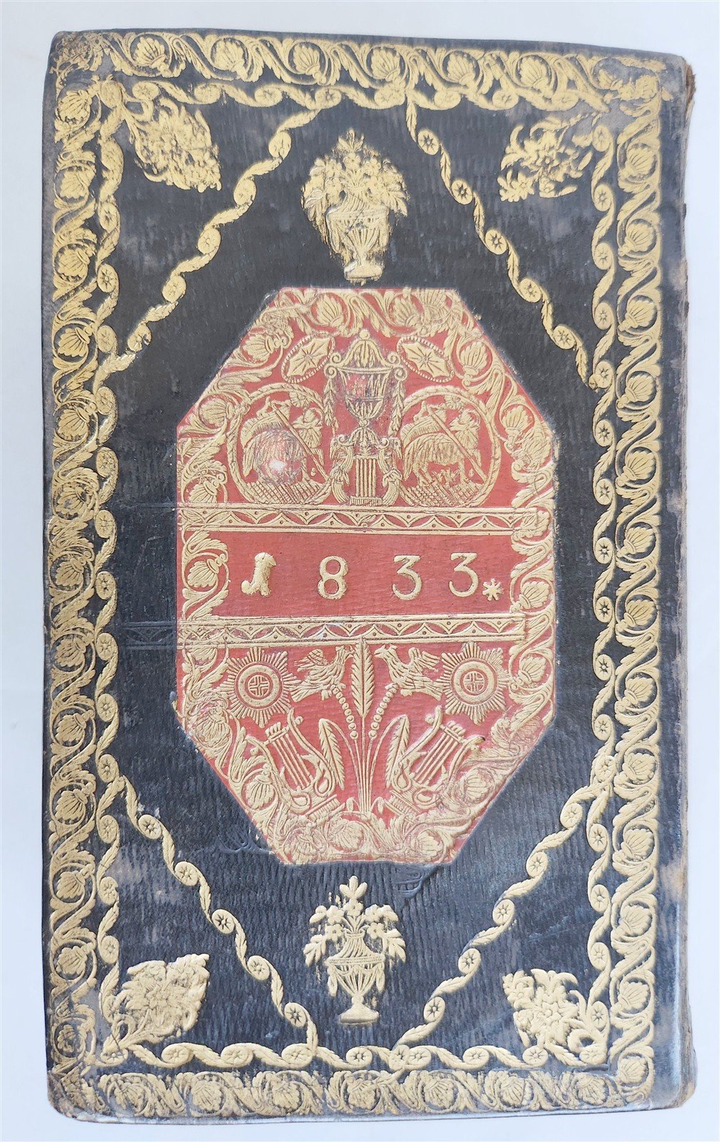 1800 HYMNAL & PRAYER BOOK in GERMAN antique DECORATIVE BINDING