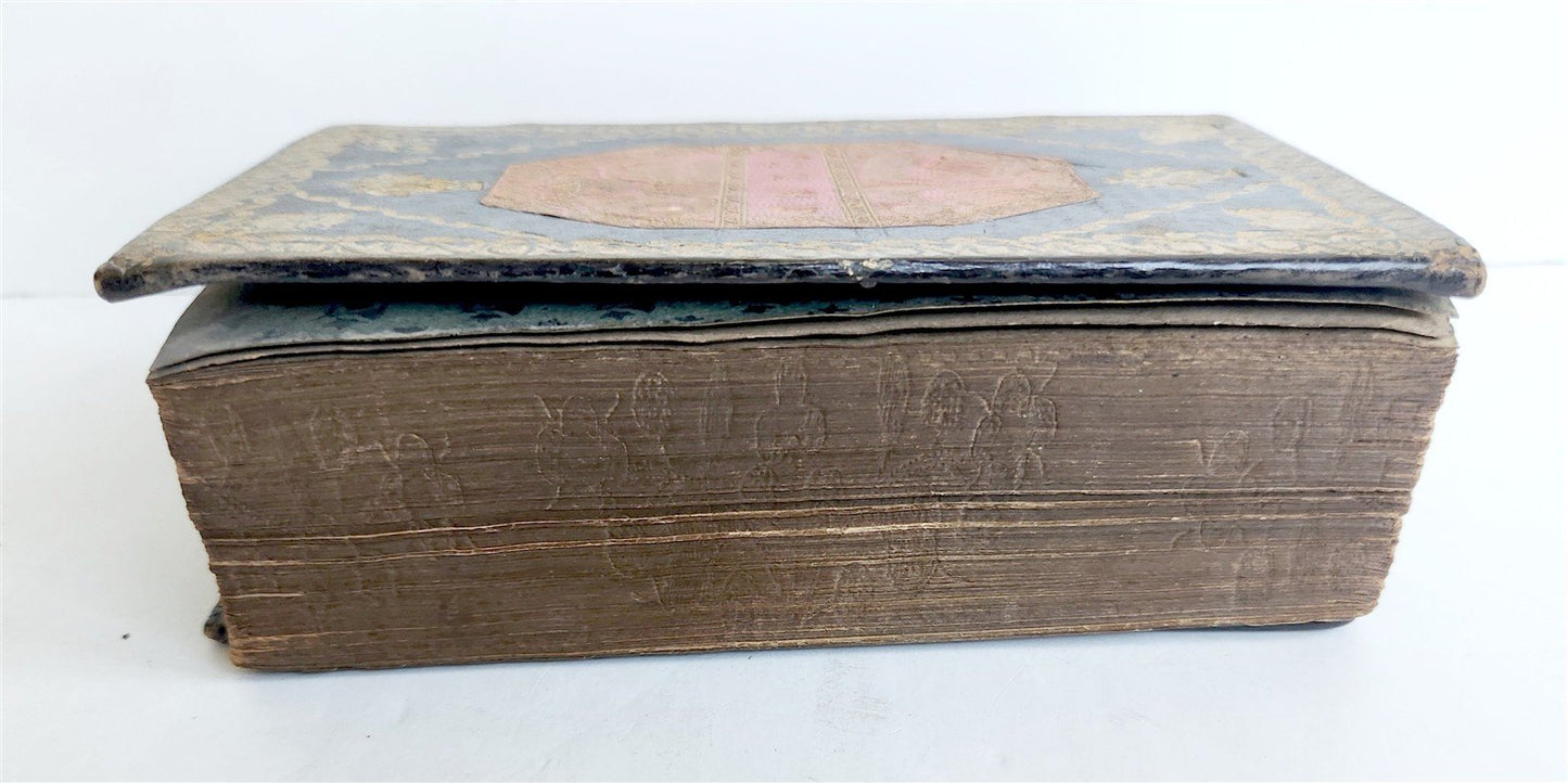 1800 HYMNAL & PRAYER BOOK in GERMAN antique DECORATIVE BINDING