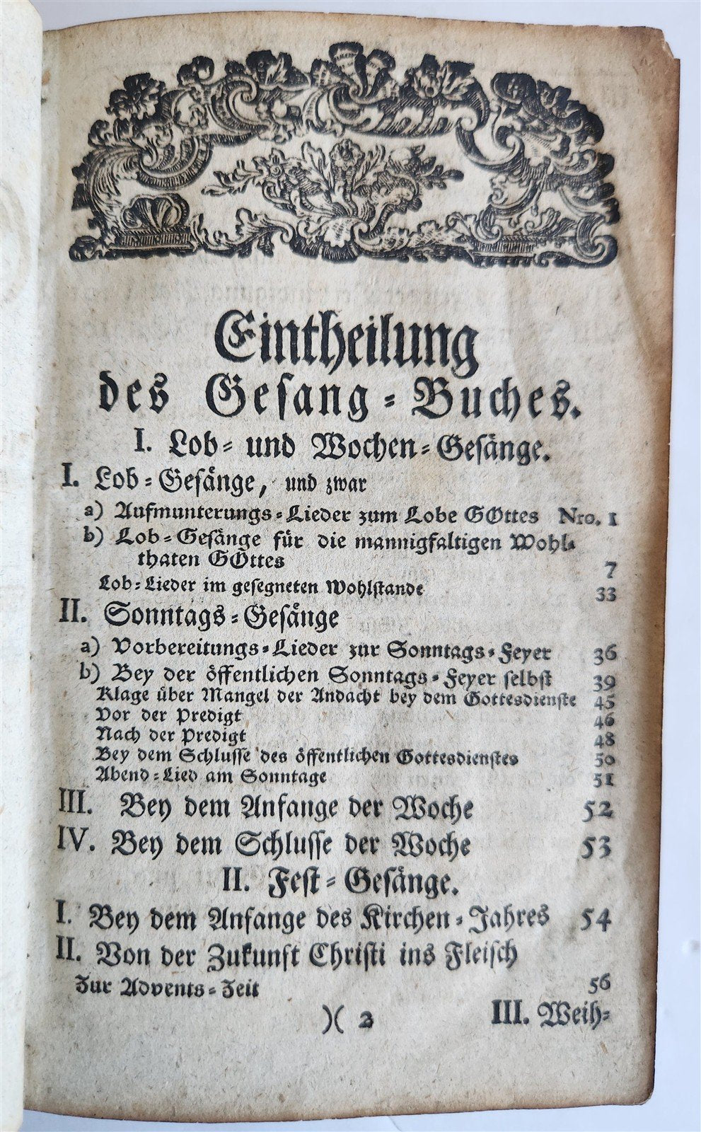 1800 HYMNAL & PRAYER BOOK in GERMAN antique DECORATIVE BINDING