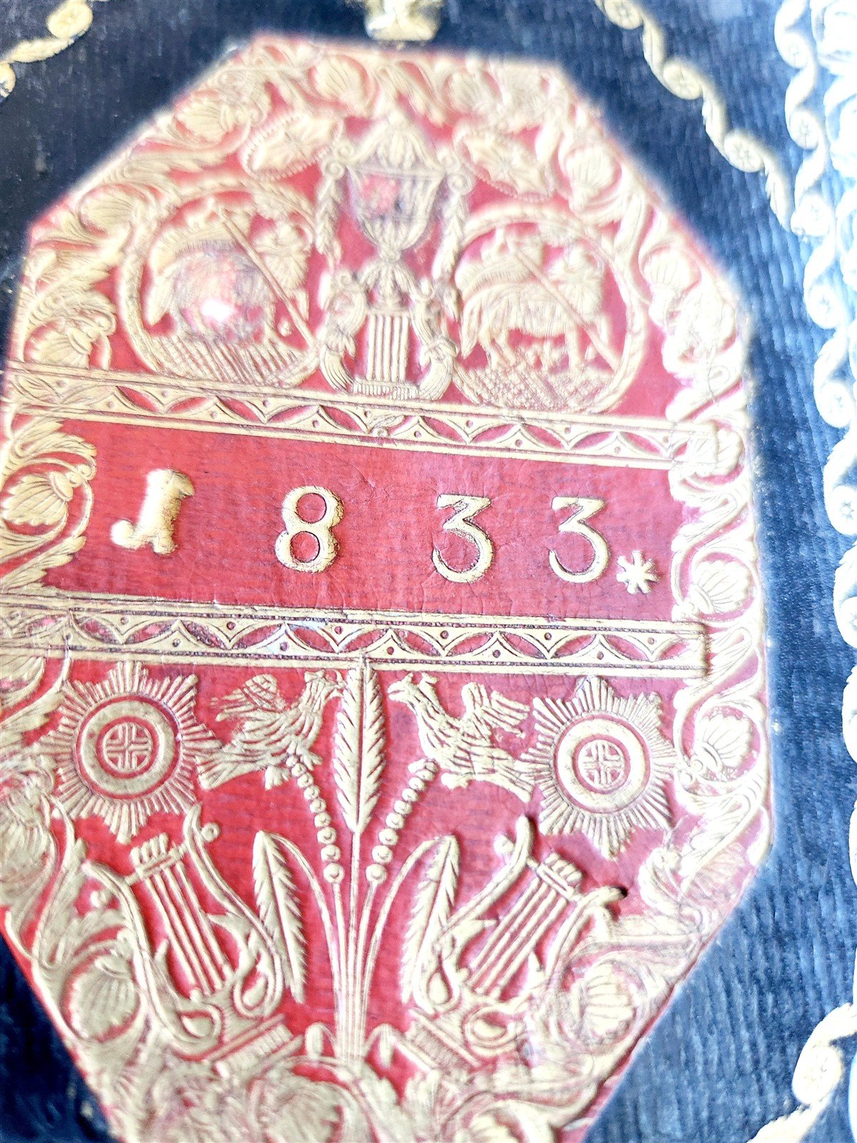 1800 HYMNAL & PRAYER BOOK in GERMAN antique DECORATIVE BINDING