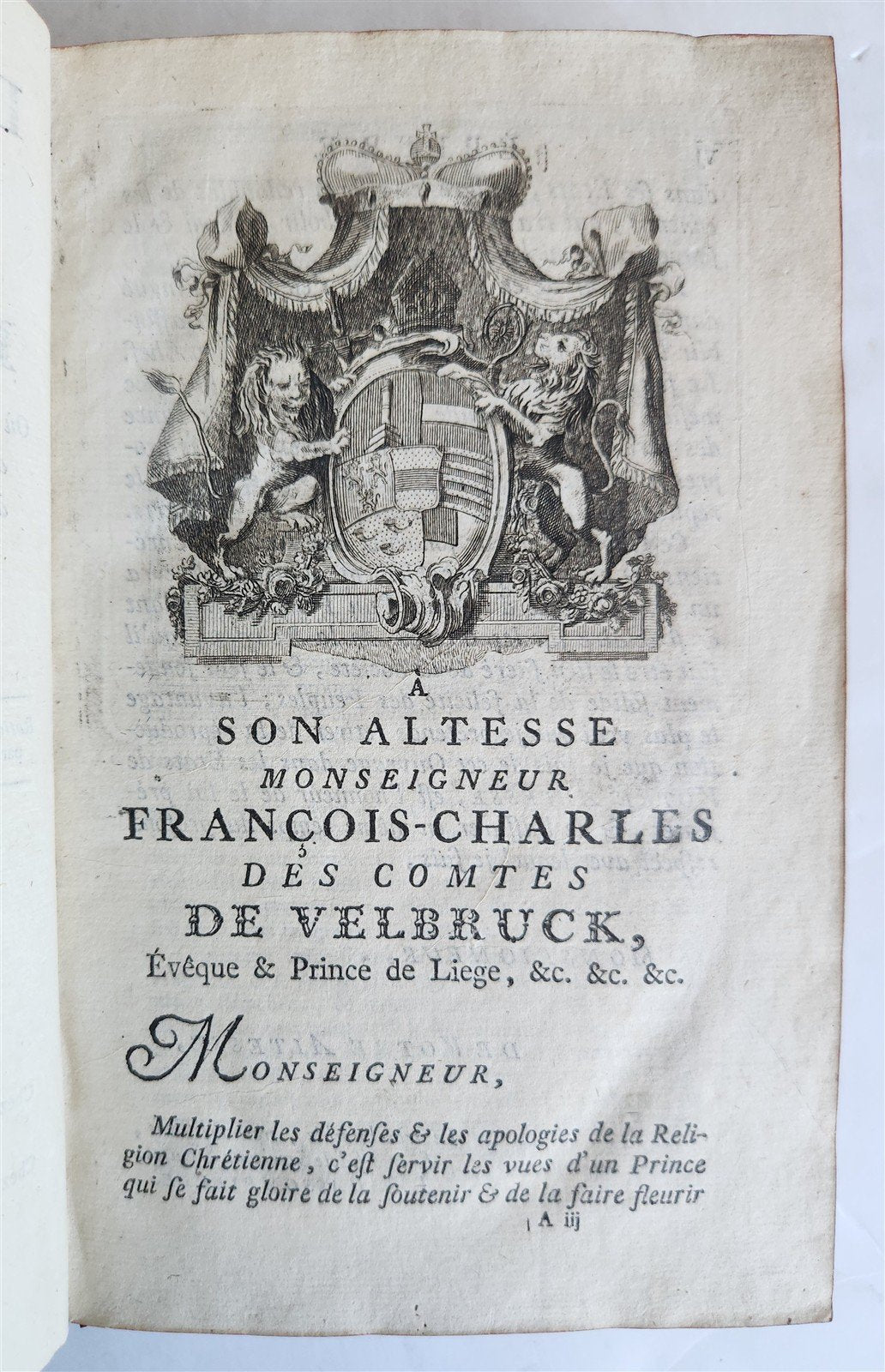 1773 Philosophical Dictionary of Religion in French antique