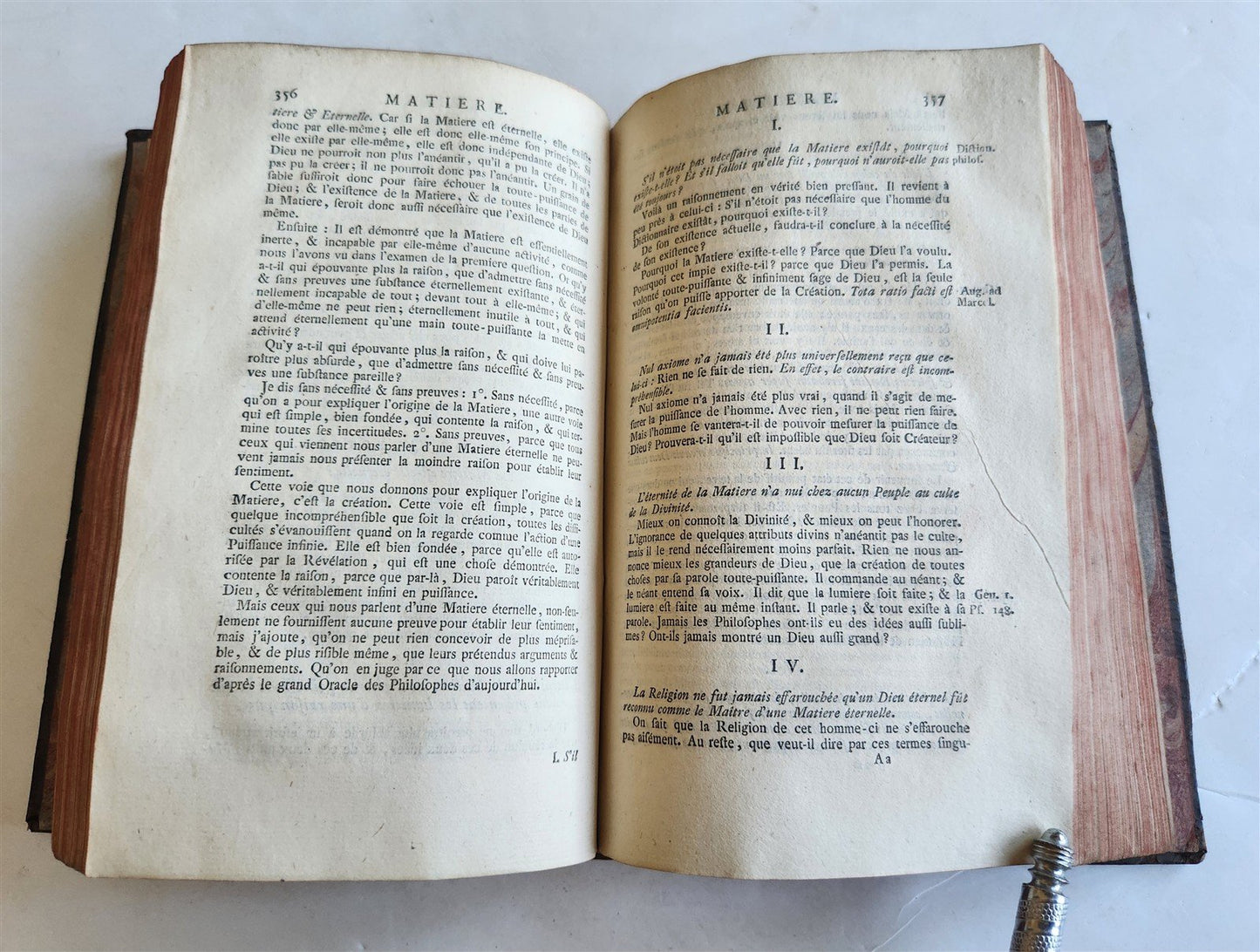 1773 Philosophical Dictionary of Religion in French antique