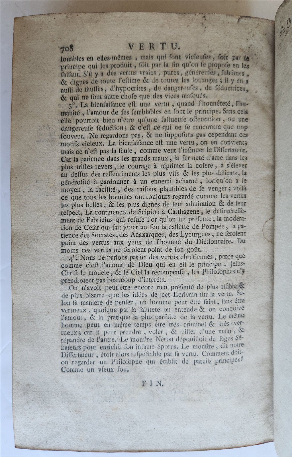1773 Philosophical Dictionary of Religion in French antique