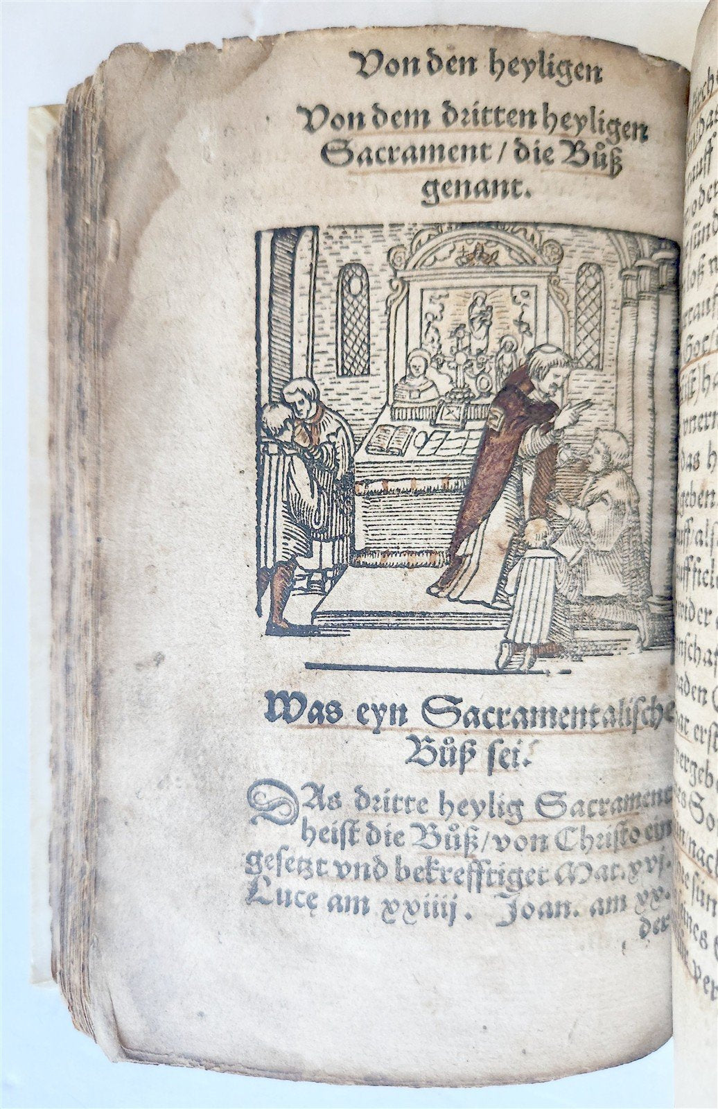 1551 ILLUSTRATED CATECHISM by inquisitor-general of Mentz & Cologne antique