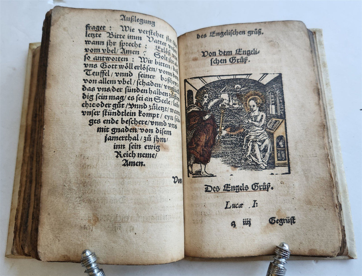 1551 ILLUSTRATED CATECHISM by inquisitor-general of Mentz & Cologne antique
