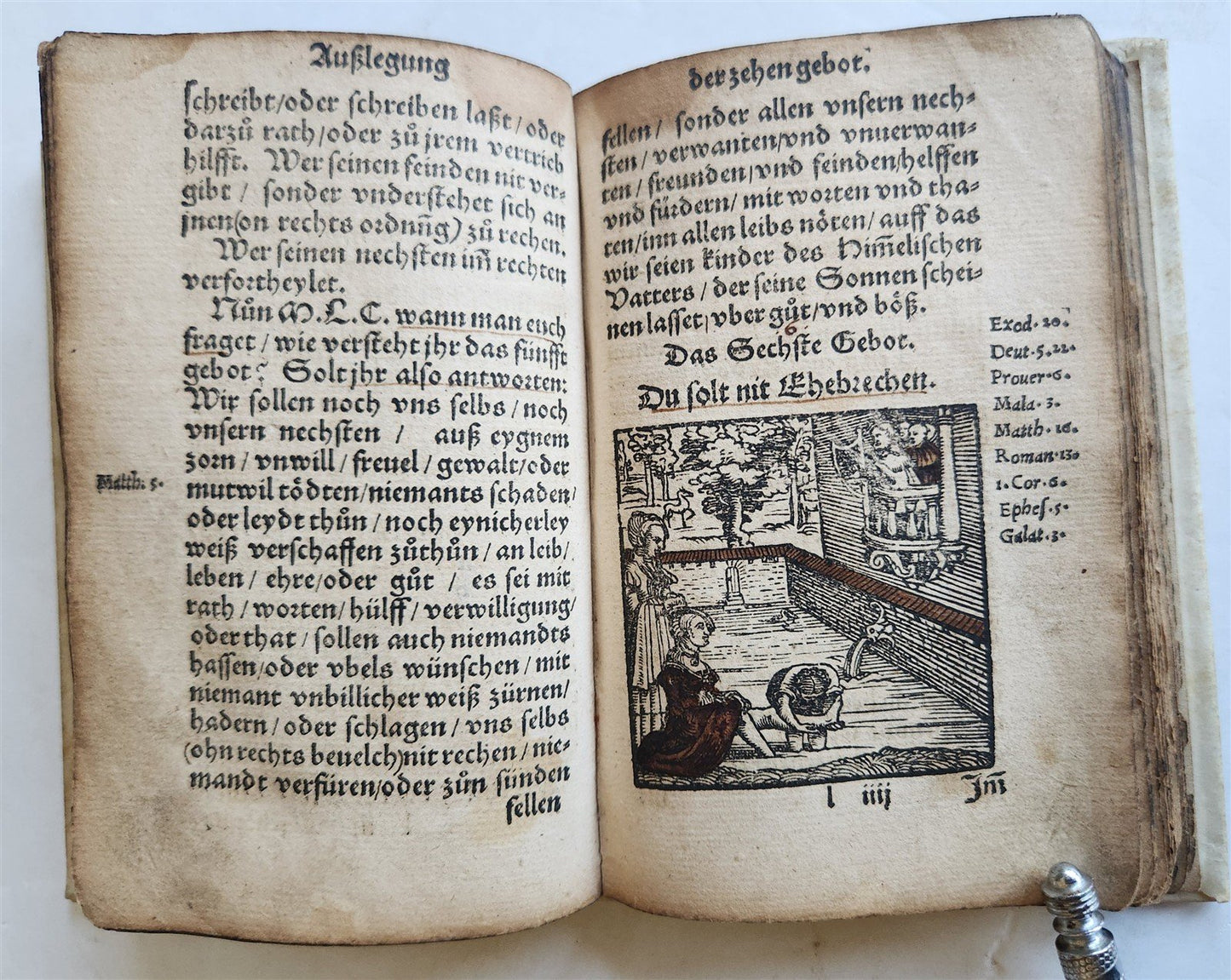 1551 ILLUSTRATED CATECHISM by inquisitor-general of Mentz & Cologne antique