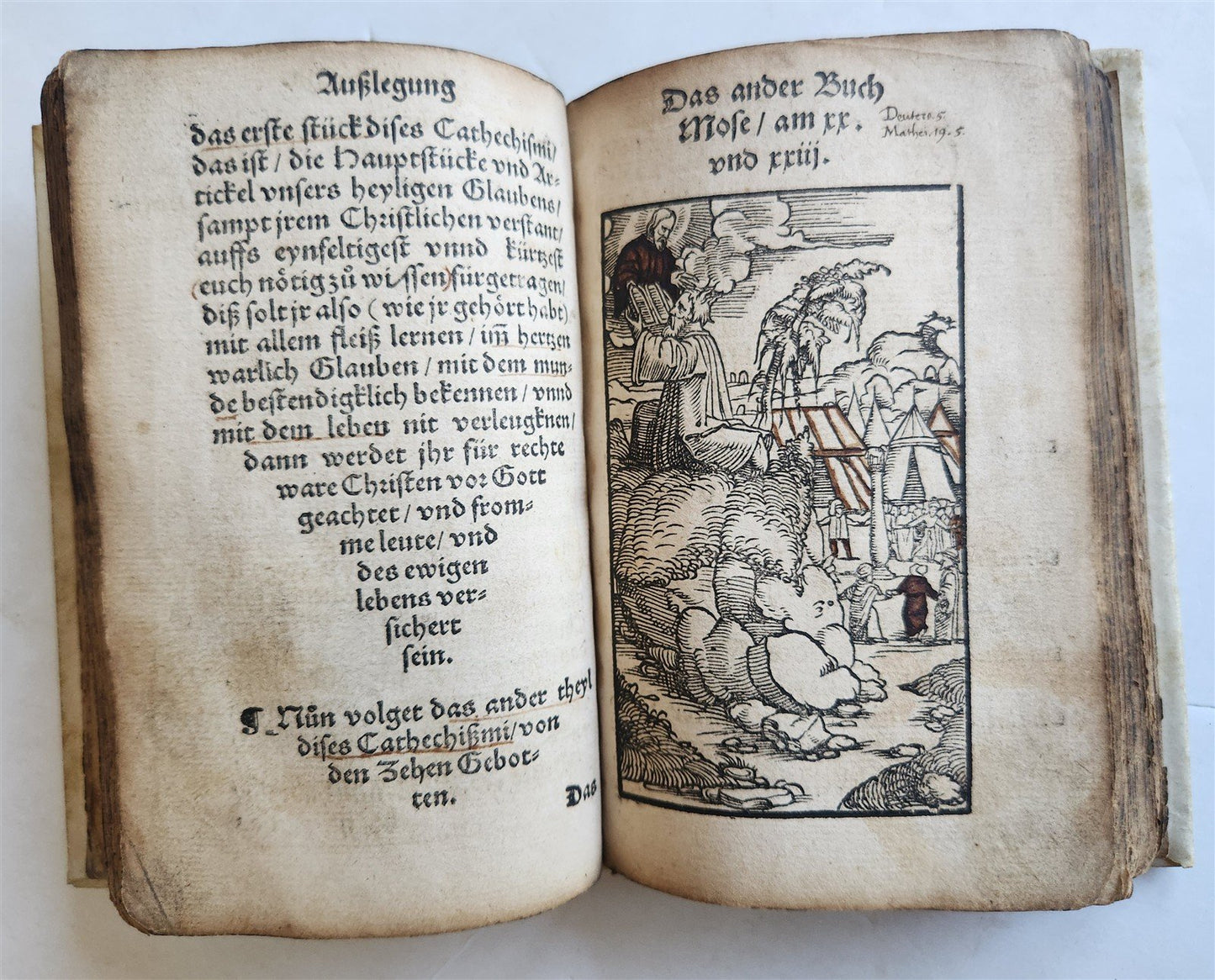 1551 ILLUSTRATED CATECHISM by inquisitor-general of Mentz & Cologne antique