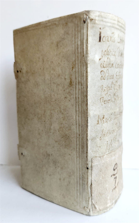 1644 POLITICAL TREATISE by Johannes Loccenius antique VELLUM BINDING w/ CLASPS