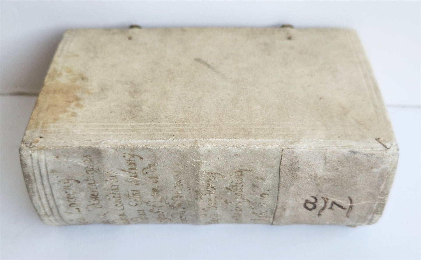 1644 POLITICAL TREATISE by Johannes Loccenius antique VELLUM BINDING w/ CLASPS