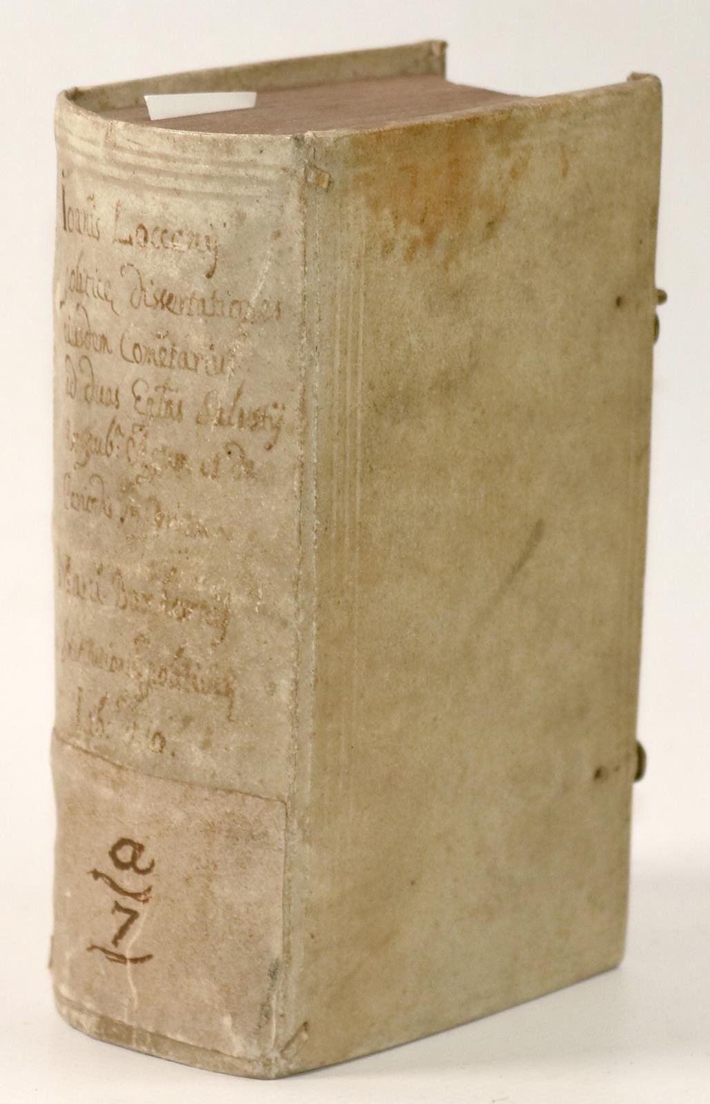 1644 POLITICAL TREATISE by Johannes Loccenius antique VELLUM BINDING w/ CLASPS