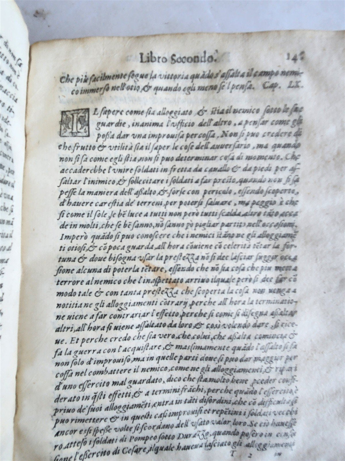 1582 DISCOURSES of WAR De discorsi di guerra by Bernardino Rocca antique VELLUM