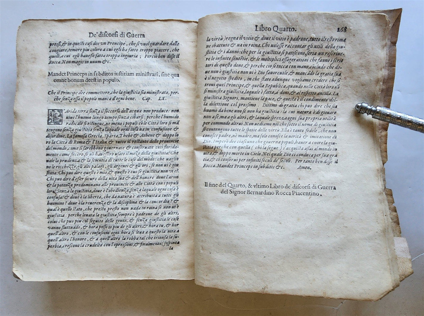 1582 DISCOURSES of WAR De discorsi di guerra by Bernardino Rocca antique VELLUM