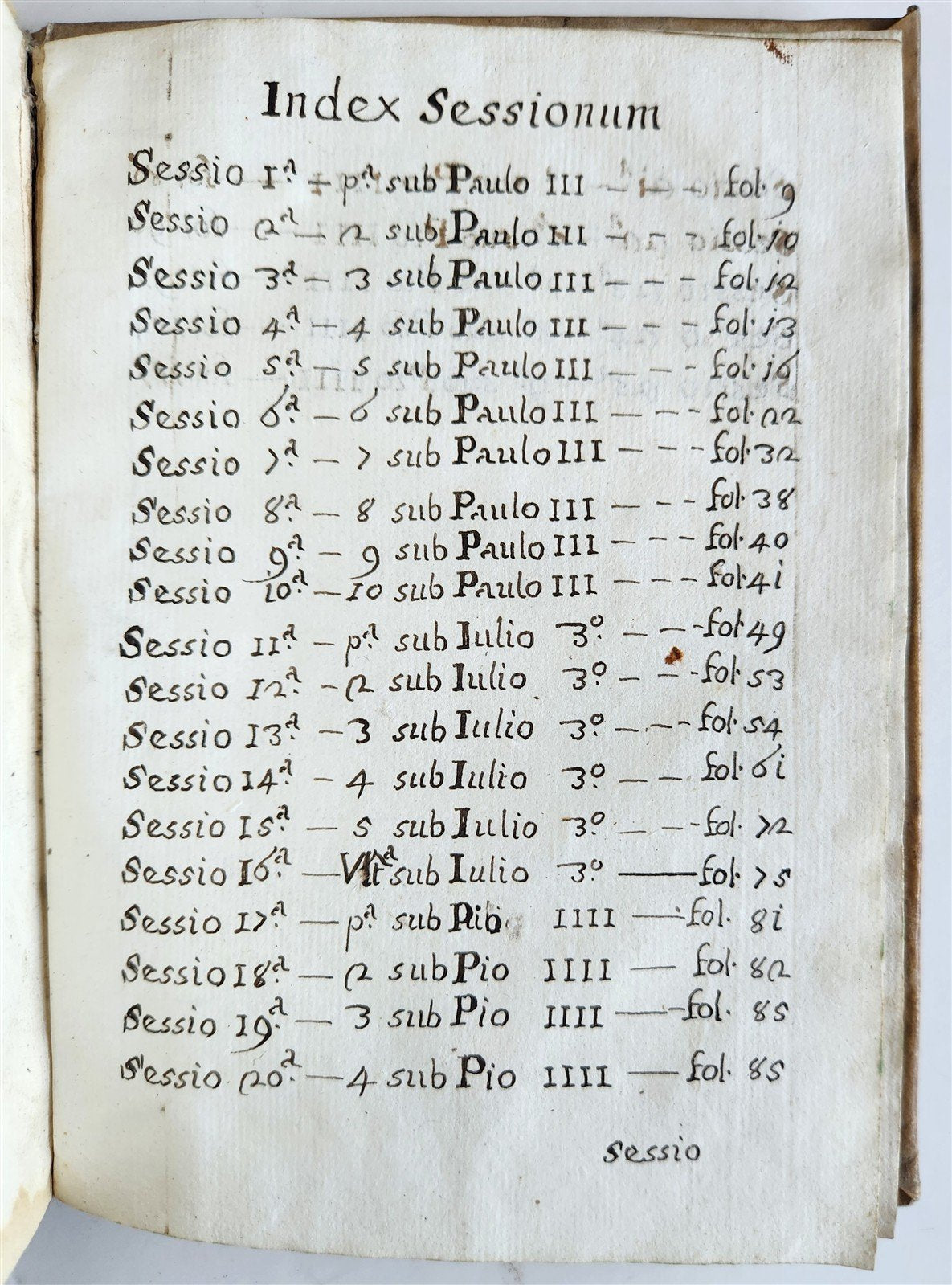 1563 SACRED UNIVERSE COUNCIL of TRENT antique VELLUM BINDING