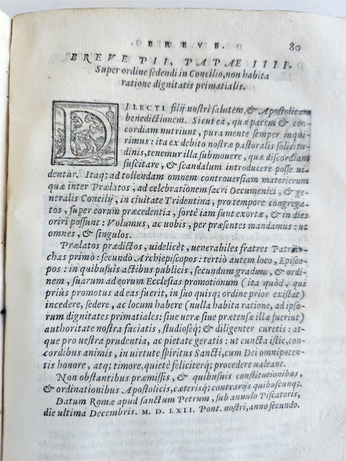 1563 SACRED UNIVERSE COUNCIL of TRENT antique VELLUM BINDING