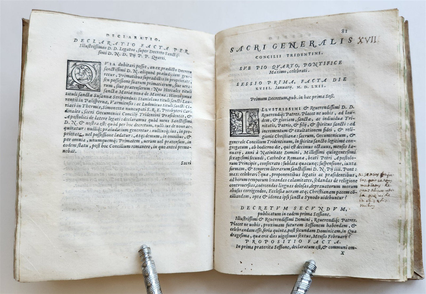 1563 SACRED UNIVERSE COUNCIL of TRENT antique VELLUM BINDING