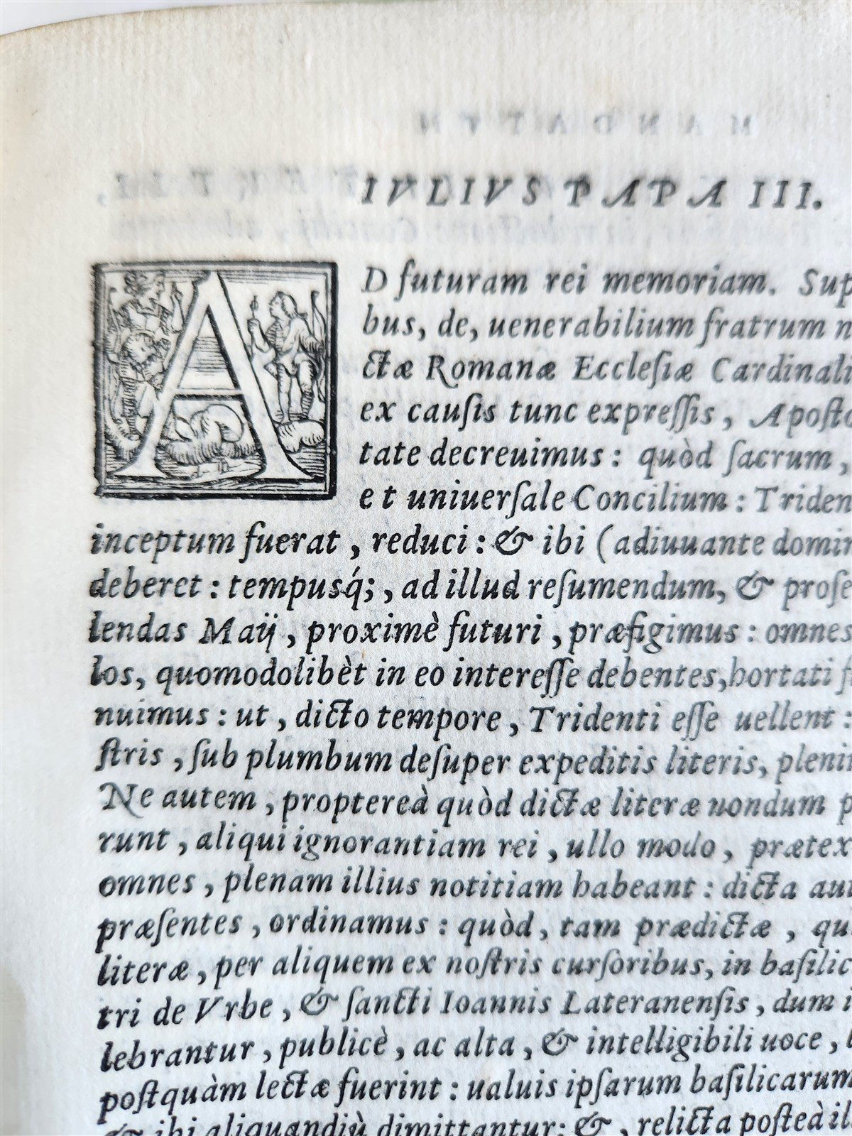 1563 SACRED UNIVERSE COUNCIL of TRENT antique VELLUM BINDING