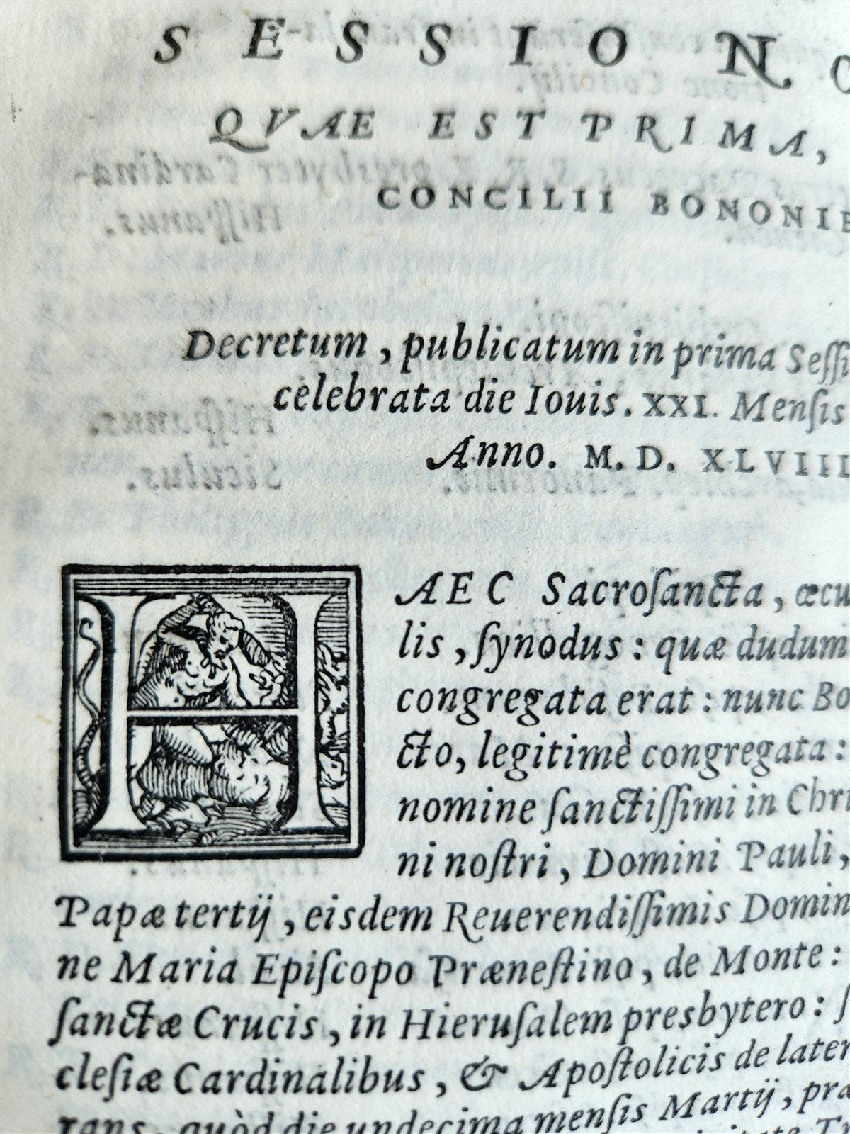 1563 SACRED UNIVERSE COUNCIL of TRENT antique VELLUM BINDING