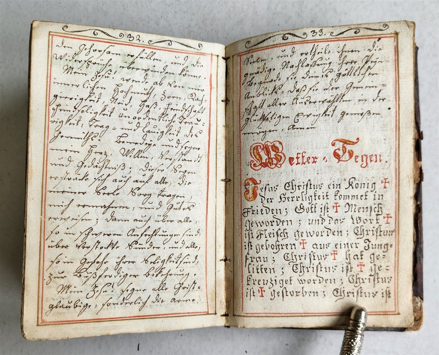 GERMAN antique MANUSCRIPT ILLUSTRATED