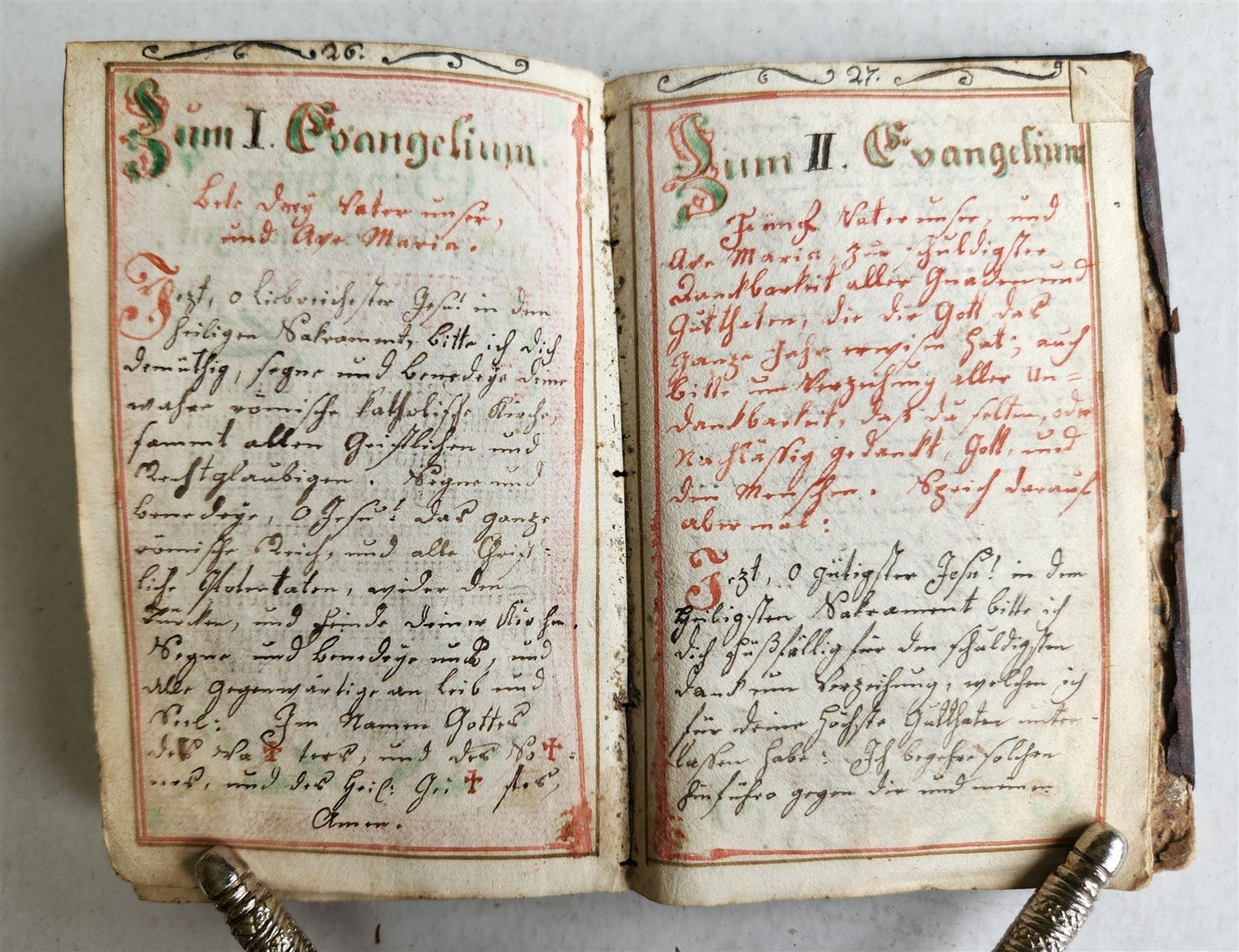 GERMAN antique MANUSCRIPT ILLUSTRATED