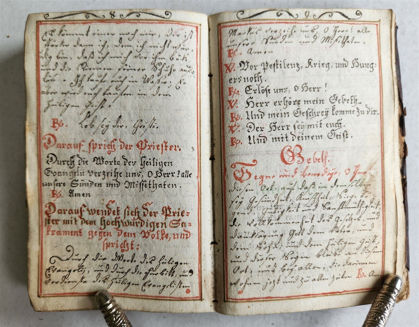 GERMAN antique MANUSCRIPT ILLUSTRATED