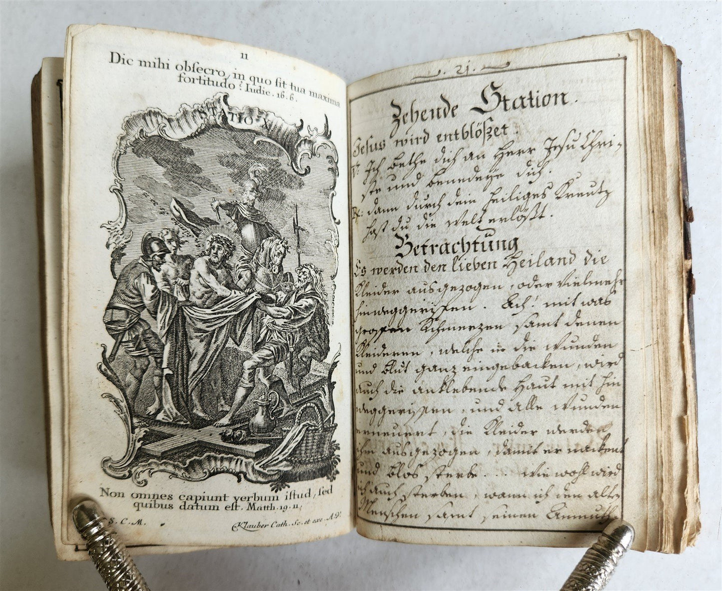 GERMAN antique MANUSCRIPT ILLUSTRATED