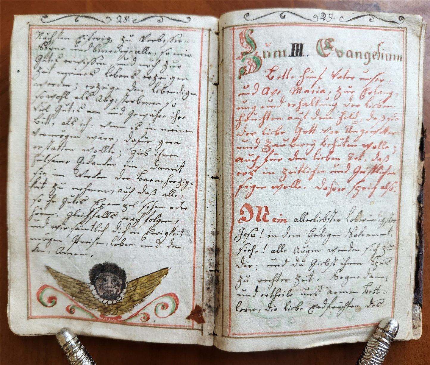 GERMAN antique MANUSCRIPT ILLUSTRATED