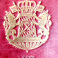 1855 dated COMPOSITION BOOK antique BINDING w/ GILT COAT OF ARMS