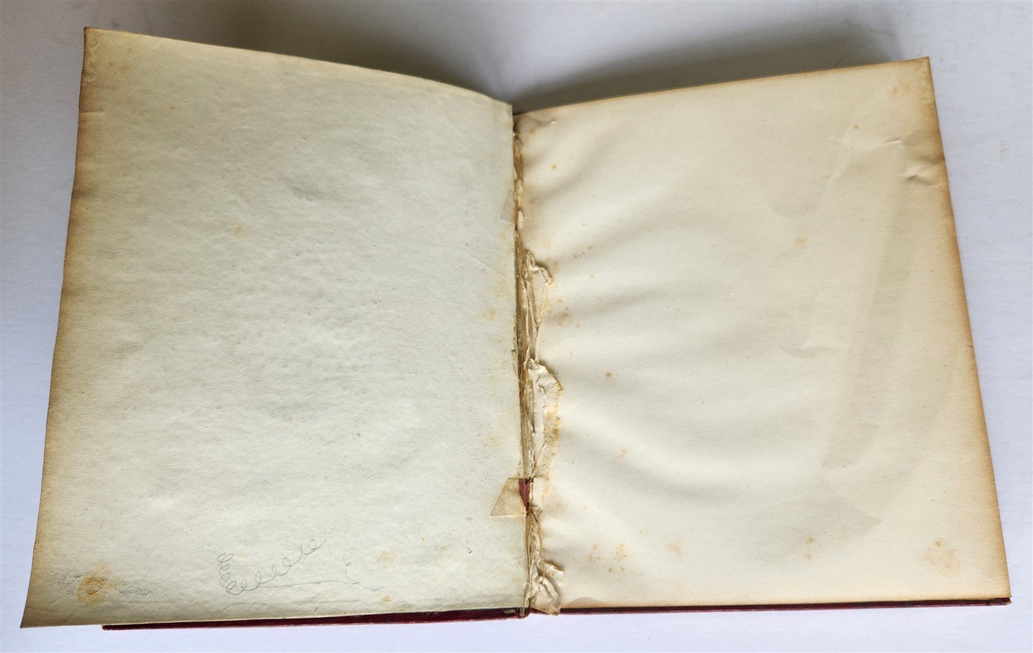 1855 dated COMPOSITION BOOK antique BINDING w/ GILT COAT OF ARMS