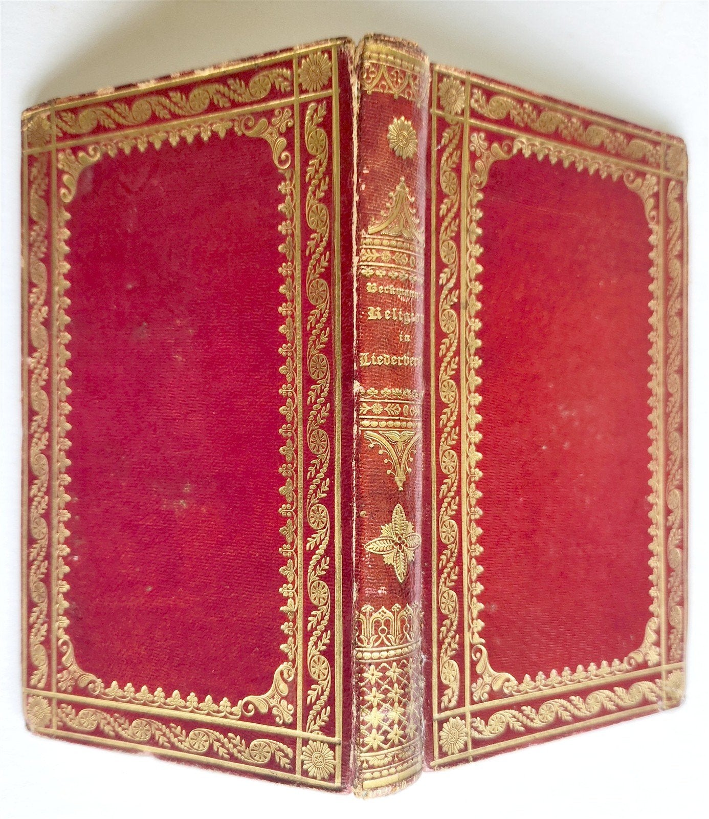 1838 Die Religion in Liederverseen antique FINE GILT-STAMPED MOROCCO BINDING